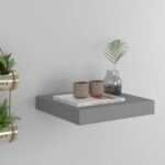 Étagère murale flottante Gris 23x23,5x3,8 cm MDF