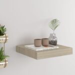 Étagère murale flottante Chêne 23x23,5x3,8 cm MDF